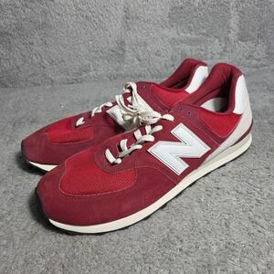 New‎ Balance 574 Classic Dark Red Maroon Suede Sneakers Men Size 17 NEW